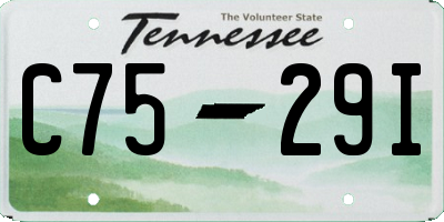 TN license plate C7529I