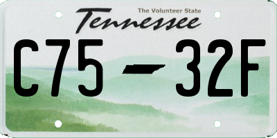 TN license plate C7532F