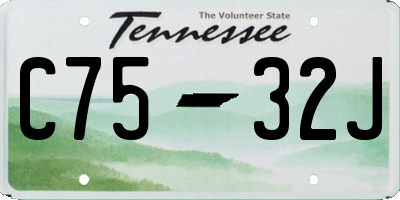 TN license plate C7532J