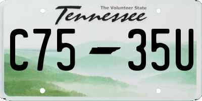 TN license plate C7535U