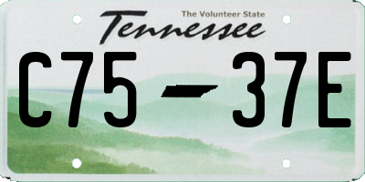 TN license plate C7537E