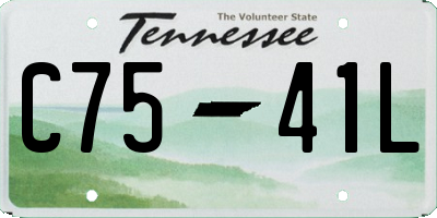 TN license plate C7541L