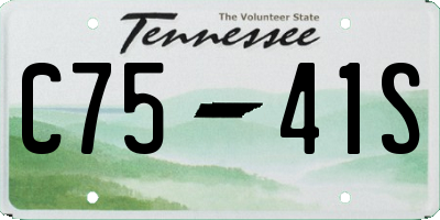 TN license plate C7541S
