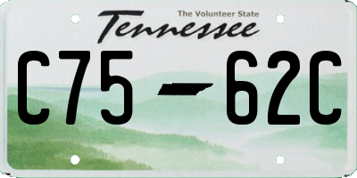 TN license plate C7562C