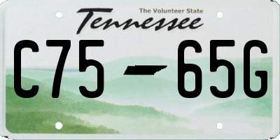 TN license plate C7565G
