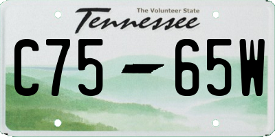 TN license plate C7565W
