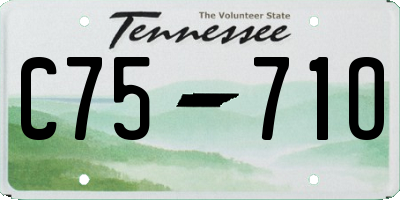 TN license plate C7571O