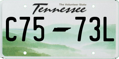 TN license plate C7573L