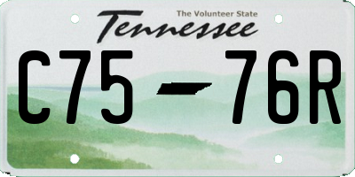 TN license plate C7576R