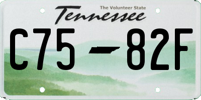 TN license plate C7582F