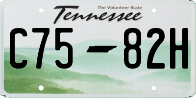 TN license plate C7582H