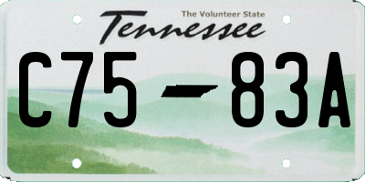 TN license plate C7583A