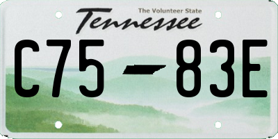 TN license plate C7583E