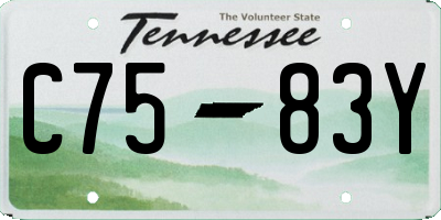 TN license plate C7583Y