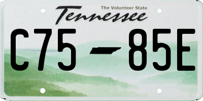 TN license plate C7585E