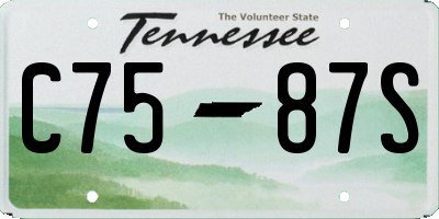 TN license plate C7587S