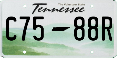 TN license plate C7588R