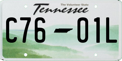 TN license plate C7601L