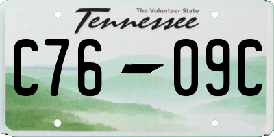 TN license plate C7609C