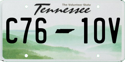 TN license plate C7610V