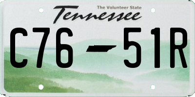TN license plate C7651R