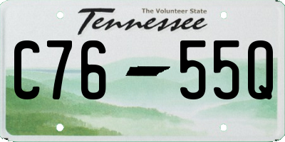 TN license plate C7655Q