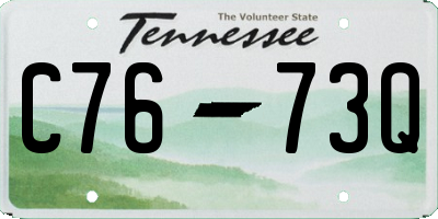 TN license plate C7673Q