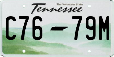 TN license plate C7679M