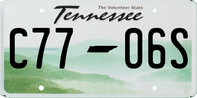 TN license plate C7706S