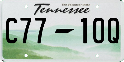 TN license plate C7710Q
