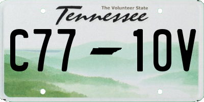TN license plate C7710V