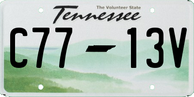 TN license plate C7713V