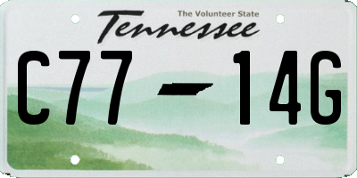 TN license plate C7714G