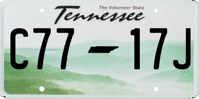 TN license plate C7717J