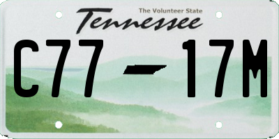 TN license plate C7717M