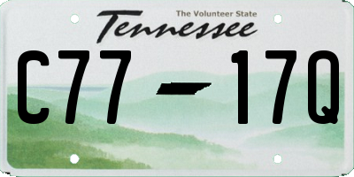 TN license plate C7717Q