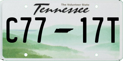 TN license plate C7717T