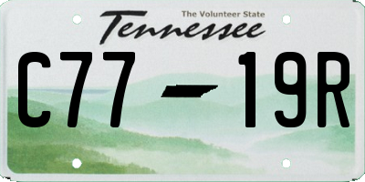 TN license plate C7719R