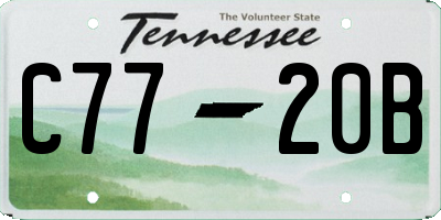 TN license plate C7720B