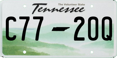TN license plate C7720Q