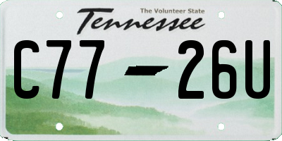 TN license plate C7726U
