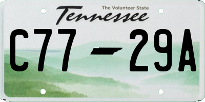 TN license plate C7729A