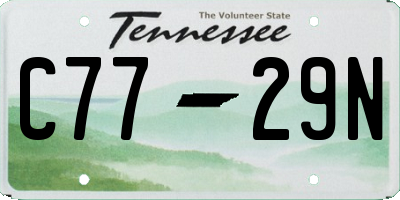 TN license plate C7729N