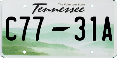 TN license plate C7731A