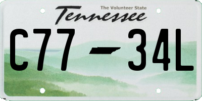 TN license plate C7734L
