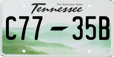 TN license plate C7735B