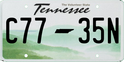 TN license plate C7735N