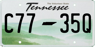 TN license plate C7735Q