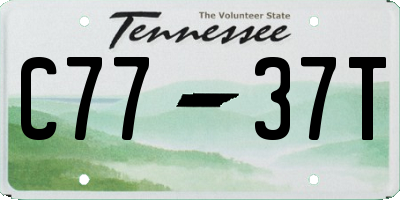 TN license plate C7737T