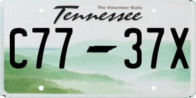 TN license plate C7737X